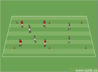 4 contra 2 con Cambio de Juego
